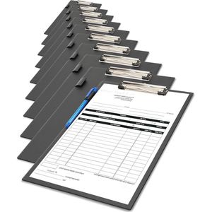 10 Standaard Klemborden A4+ Zwart - Business Pack Rapesco 1745 met Gratis Levering