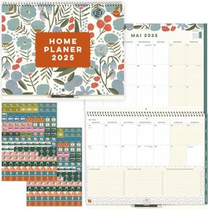 Equivera Famillieplanner 2025 - Familyplanner 2025 - Gezinsplanner - Kalender - Weekplanner - Weekoverzicht - tot 18 Maanden