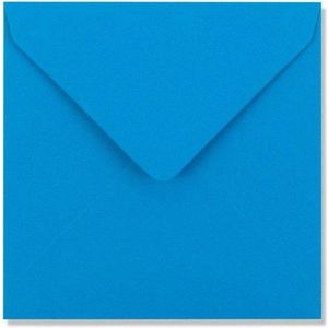 Blauwe enveloppen 13x13 cm 100 stuks