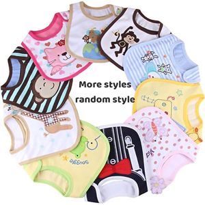 Waterdichte slabbetjes, 10 stuks voedingsslabbetjes, kleurrijke dierencartoonstijl geschenkslabbetjes, katoenen slabbetjes absorberende bandana kwijlen slabbetjes voor jongens meisjes baby peuter 0-3 jaar oud (willekeurige stijl)