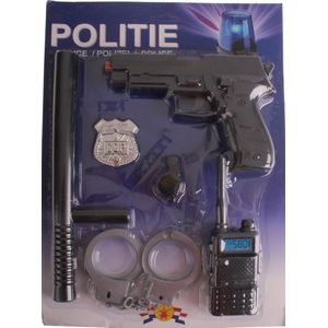 Rubie's Verkleedaccessoires Politie Zwart 6-delig