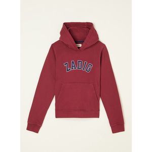 Zadig&Voltaire Kids Justin hoodie met logoborduring en steekzakken - Rood - Maat 140