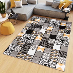 Tapiso Maya Vloerkleed Grijs Modern Woonkamer Kleed Tapijt Maat- 160x230