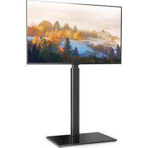TV-standaard vloer voor 32-43 55 60 inch TV, 70° draaibaar & 8 hoogte verstelbaar TV-stand floor universeel voor vlakke & gebogen LCD LED OLED TV enz, Max VESA 600x400mm (Zwart)