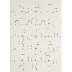 Blanco puzzel, A5 15x21 cm, 16stuks