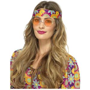 Smiffys - Hippie Kostuum Bril - Oranje