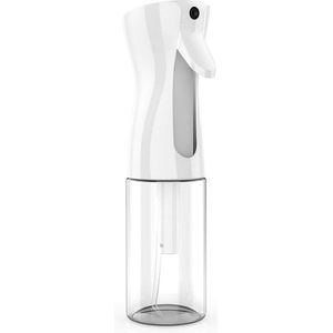 200ml Lege Haarspray Fles - Continu Water Verstuiver Spuitfles - Fijne Mist Kappers Sprayfles - Krullend Haar Styling - Huis Schoonmaken - Wit Transparant .