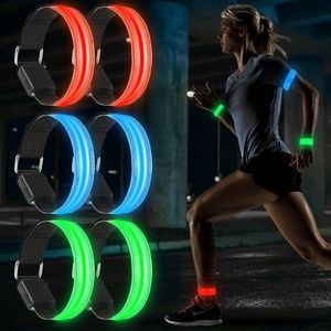 6 stuks reflecterende leds lichtarmband op batterijenIk hoop dat dit je helpt!