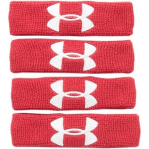 Under Armour 1-inch Performance Wristbands Voor Pols Of Biceps (4 stuks) - Rood