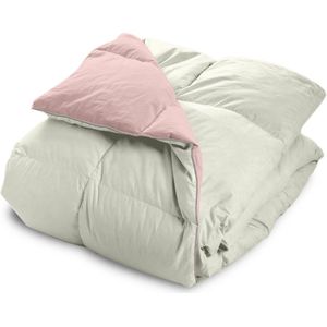 Zelesta® Wonderbed Cotton Down Pink & Cream 240x200cm - Dekbed zonder overtrek - 30 dagen proefslapen - Wasbaar hoesloos dekbed - EcoCloud vulling - Donsdekbed - Bedrukt dekbed - All year zomerdekbed & winterdekbed