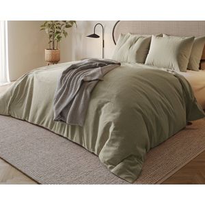 CLARYSSE Dekbedovertrek Noa 260x240 cm (krijtgroen 3044) zonder slopen