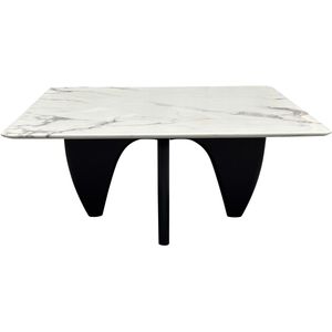 Salontafel Marmer Zwart - Hout - Marmer blad - Coffee table - Koffietafel
