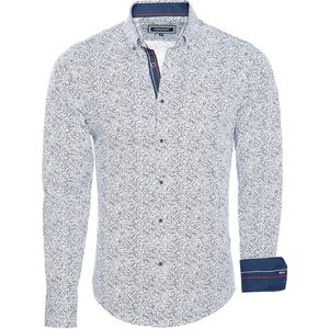 Carisma Overhemd Lange Mouw Met Bloemenprint Wit 8531 - 4XL