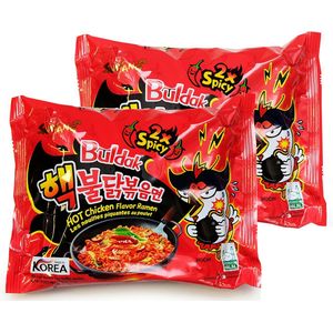 Samyang Hot Chicken Flavor Ramen Buldak - 2x Spicy Noedels - 2 x 140 gram