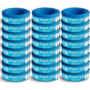 Angelcare  navulcassettes - Pack van 24 navulcassettes -  originele - voor Angelcare luieremmer Comfort Plus - cassettes de recharge pour poubelle à couches lot of 24