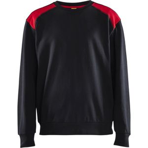 Blaklader Sweatshirt bi-colour 3580-1158 - Zwart/Rood - XXXL