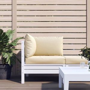 vidaXL Palletkussens 3-delig Beige Oxford Stof Palletkussens - Oxford Stof - Zitkussens - Rugkussens - Buitenkussens - Tuinkussens - Teras Kussens - Lounge Kussens - Waterafstotend