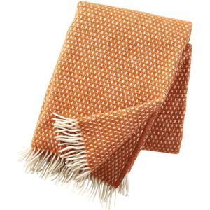 Klippan wollen plaid- Lamswol - Knut - Oranje - 130x200cm