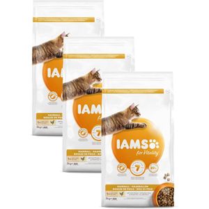 3x Iams Kat Adult Hairball Control Kip 3 kg