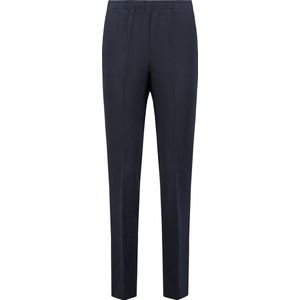 Coraille dames broek, Anke met elastische tailleband, marine, maat 36 (maten 36 t/m 52) stretch, fijne kwaliteit, zonder rits, steekzakken