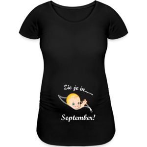 Zwangerschapsshirt - Zie je in September - maat L