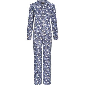 Pastunette dames Pyjama Satijn - Blue Flower - 44 - Blauw