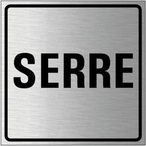 Serre bordje, geborsteld aluminium 150 x 150 mm