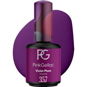 Pink Gellac Gellak Paars Nagellak 15ml - Creamy Finish Paars - Gelnagels Producten - Gel Nails - 357 Violet Plum