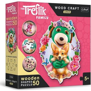 Trefl - Puzzles - ""Wood Craft Junior"" - Happy Trefliks / KAZSTUDIO SA The Treflik Family_FSC Mix 70%