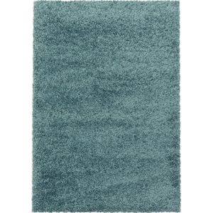 Tapijtenloods Monaco Soft Shaggy Hoogpolig Vloerkleed Blauw / Turquoise- 140x200 CM