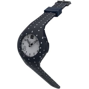TOO LATE - siliconen horloge - MASH UP LORD SLIM decor- Ø 27 mm - Pois