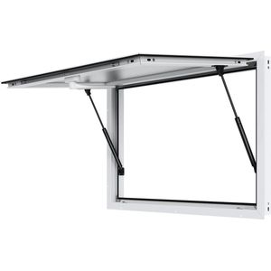 VEVOR 94.3 x 63.8 x 8 cm Servicevenster, Aluminiumlegering Frame En Gegalvaniseerde Componenten, Met GeïNtegreerde Handgreep En Slot, Voor Foodtrucks, Kraampjes, Restauratiewagens
