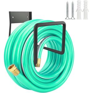 Slanghouder wand metalen tuinslanghouder 35 kg draagvermogen waterslanghouder met antislip rubberen coating tuinslanghouder voor waterslang verlengkabel vacuümslang