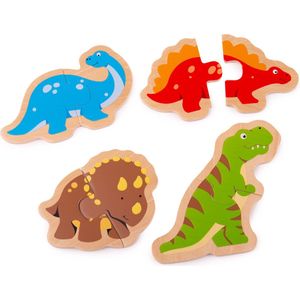 Bigjigs Two Piece Puzzles - Dinosaur