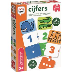 Jumbo Ik Leer Cijfers - Educatief spel voor kinderen vanaf 3 jaar - 10 spelletjes en activiteiten - Leer tellen en cijfers herkennen