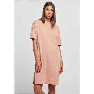 Urban Classics - Organic Oversized Slit Tee Korte jurk - XS - Roze