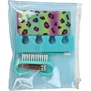 Nagel beauty set - Blauw - 4 verschillende producten - Nagelknipper inbegrepen