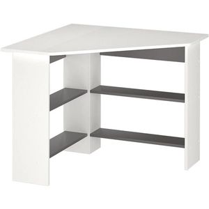 Hoekbureau 90 x 90 cm in Wit/Antraciet - Ruimtebesparend en Ergonomisch