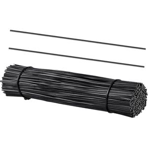 Twist Ties Kabel Wrap Organizer - Kunststof gecoate ijzeren draad - Stropdassen - 15cm - 500st - Zwart