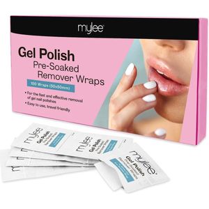 Professionele Gellakverwijderaar voor Salons - Voorgeweekte Acetonpads en Folieverpakkingen voor Manicure en Pedicure - 100 Doekjes