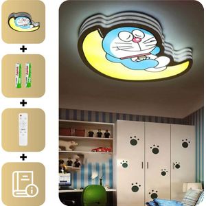 MIRO Luxe Plafondlamp - Babykamer - Kinderkamer - LED - Inclusief Afstandsbediening - 36 Watt - 220 Volt - 3 Verschillende Lichtstanden - Dimbaar - Maankat