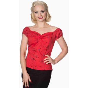 Dancing Days - VANITY Off shoulder top - M - Rood