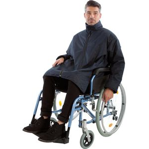 Rolstoeljas winter | Rolstoeljassen & Rolstoelponcho's | Aangepaste jas rolstoel | Donkerblauw | M