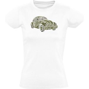 Kever Dames T-shirt - auto - retro - klassieke auto - oldtimer - monteur - oud - antiek