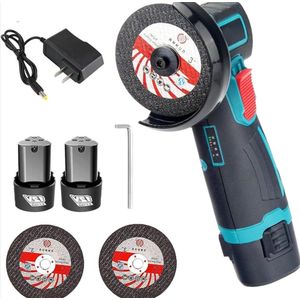 Accu haakse slijper set - 12V mini haakse slijper - 2 x 1500 mAh batterijen