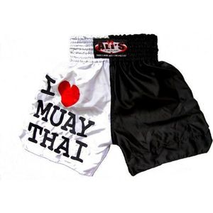 Ali's Fightgear TTBA-5 - Kickboks broekje I Love Muay Thai maat L