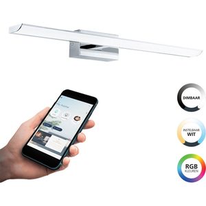 EGLO connect.z Tabiano-Z Smart Spiegellamp - 60,5 cm - Grijs/Wit - Instelbaar RGB & wit licht - Dimbaar - Zigbee