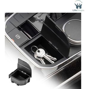 LifeStages - Auto Accessoires Interieur - Opbergvak Voor BMW - 1, 3, 4 - Serie X3 X4 X5 X6 X7 F40 F44 G20 G26 G01 G02 G05 G06 G07 I4 I3 - Versnellingspook Hendel Interieur Accessoires - Wijzigen Op Maat Gemaakt Voertuig Ontwerp - Zwart