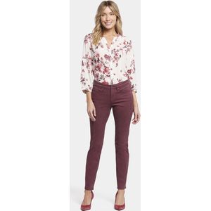 NYDJ Sheri Slim Jeans Donkerrood Gekleurde Denim | Dark Cherry