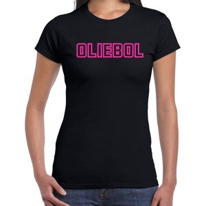 Bellatio Decorations Fout kersttrui t-shirt voor dames - oliebol - roze - oliebollen - nieuwjaar XS